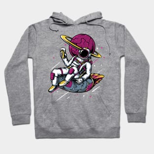 Colorful Astronaut Galactic Harmony Hoodie